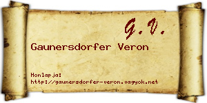 Gaunersdorfer Veron névjegykártya